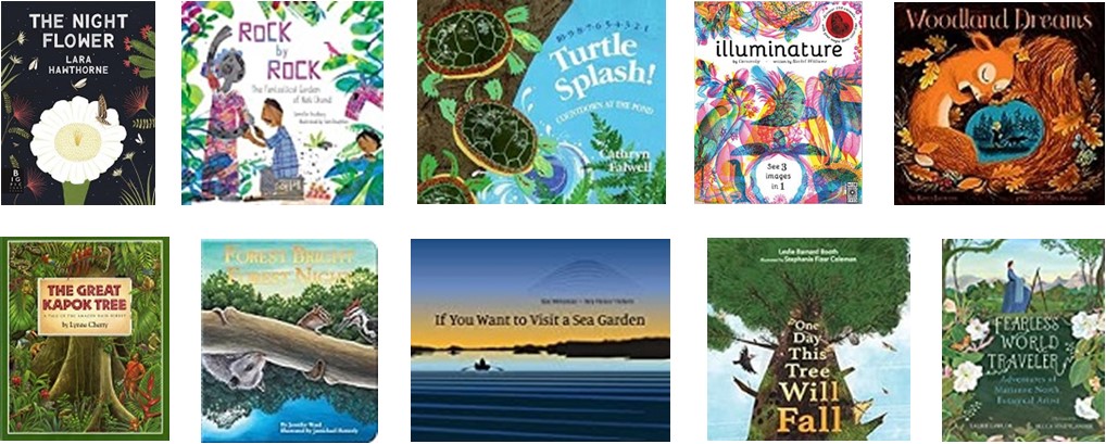 a collage of the book covers of the top 10 youth books borrowed from the library this year