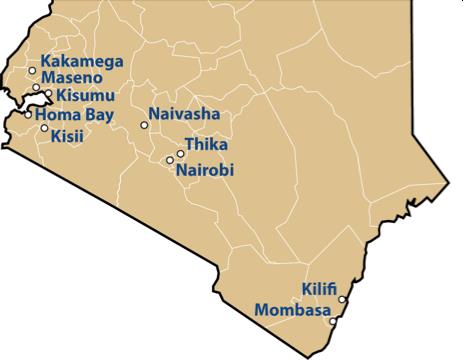 Kenya projects map