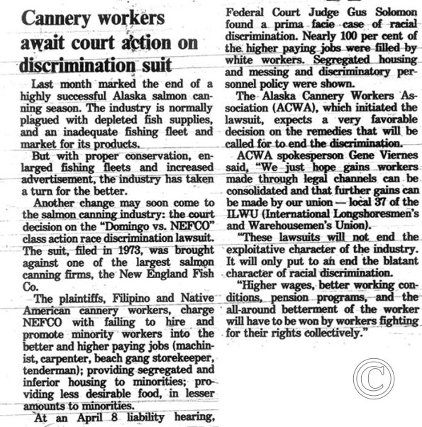 Cannery workers await court action on discrimination suit