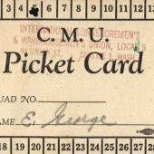 George's Picket card from the CMU sponsored 1946 strike 
