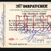  After retiring from the waterfront, George became a photographer for the ILWU's newspaper, the Dispatcher 