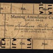  Nelson's ILA meeting attendance card, pre-1936 