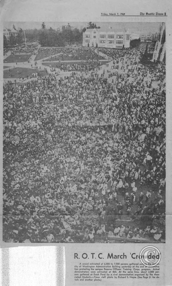 ROTC March Crowded, Seattle Times, 3/7/1969