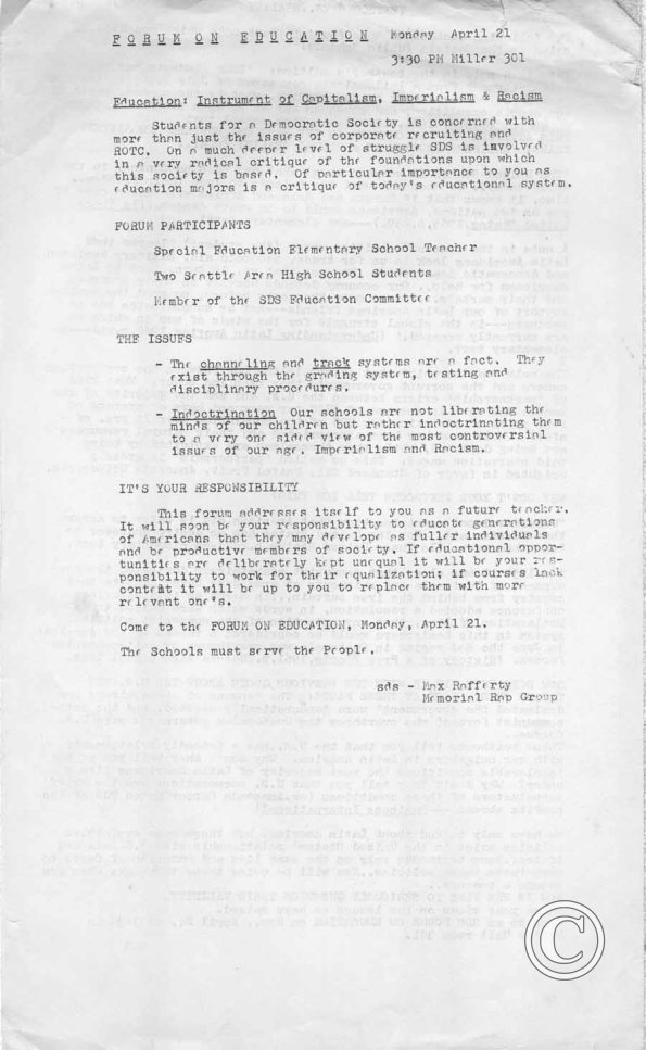 Textbook vs Reality, SDS, 4-21-69 pt. 2