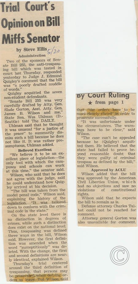 Trial court's opinion on bill miffs senator, Daily, 5-20-69