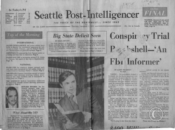 Conspiracy Trial Bombshell An FBI Informer, 12/3/1970 pt. 1