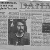 Demonstrations Rain And Trial Begin In Tacoma, UW Daily, 11/24/1970
