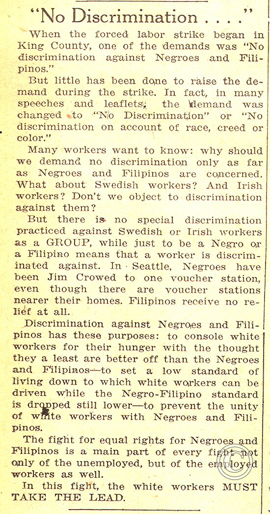 VOA 11/20/33 p. 2 No Racism