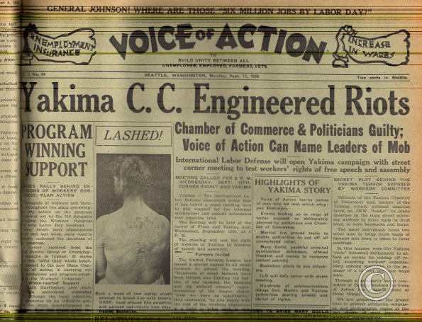 VOA 9/11/33 p. 1 Yakima Riots