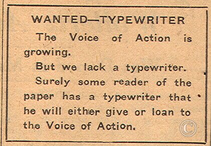VOA 1/15/34 p. 3 No Typewriter