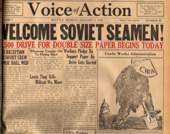 VOA 1/1/34 p. 1 Front Page