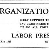 VOA 8/24/34 p. 3 Labor Press Ad