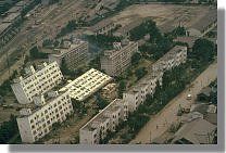Overturned buildings, Niigata 1964