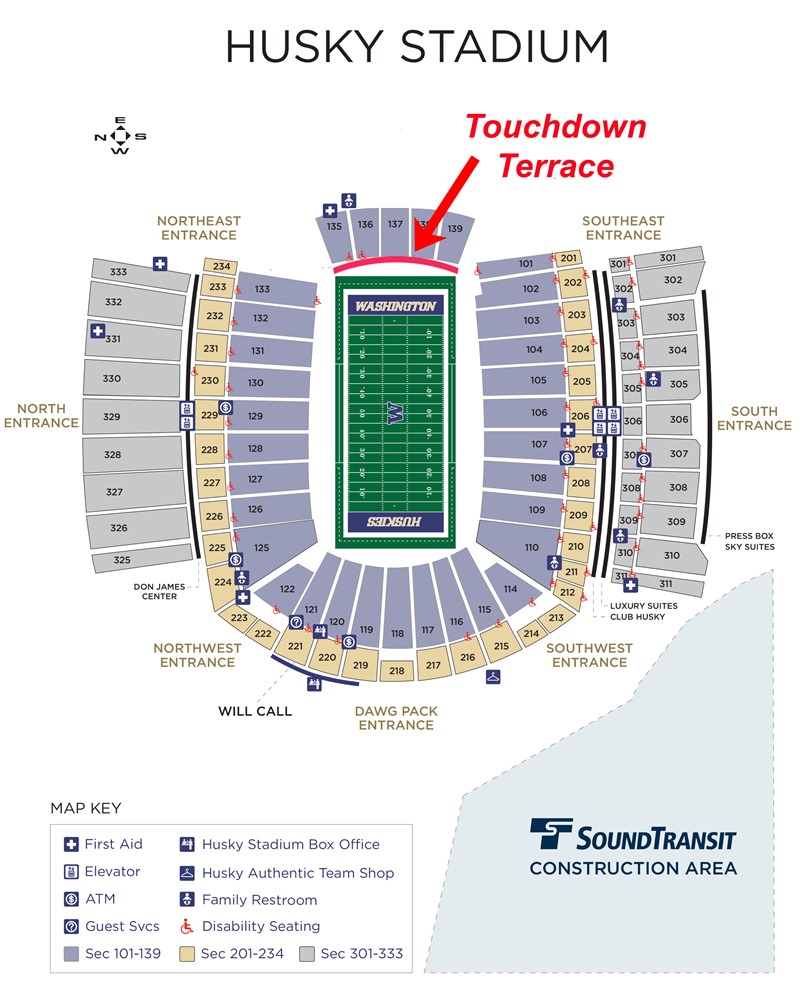 Husky Stadium Seating Chart With Rows