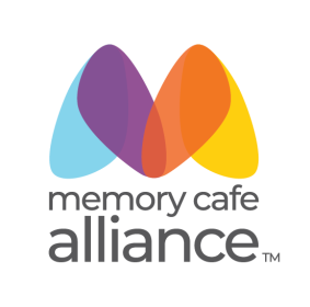 Logo of the Memory Care Alliance. Colorful shapes form the letter M 