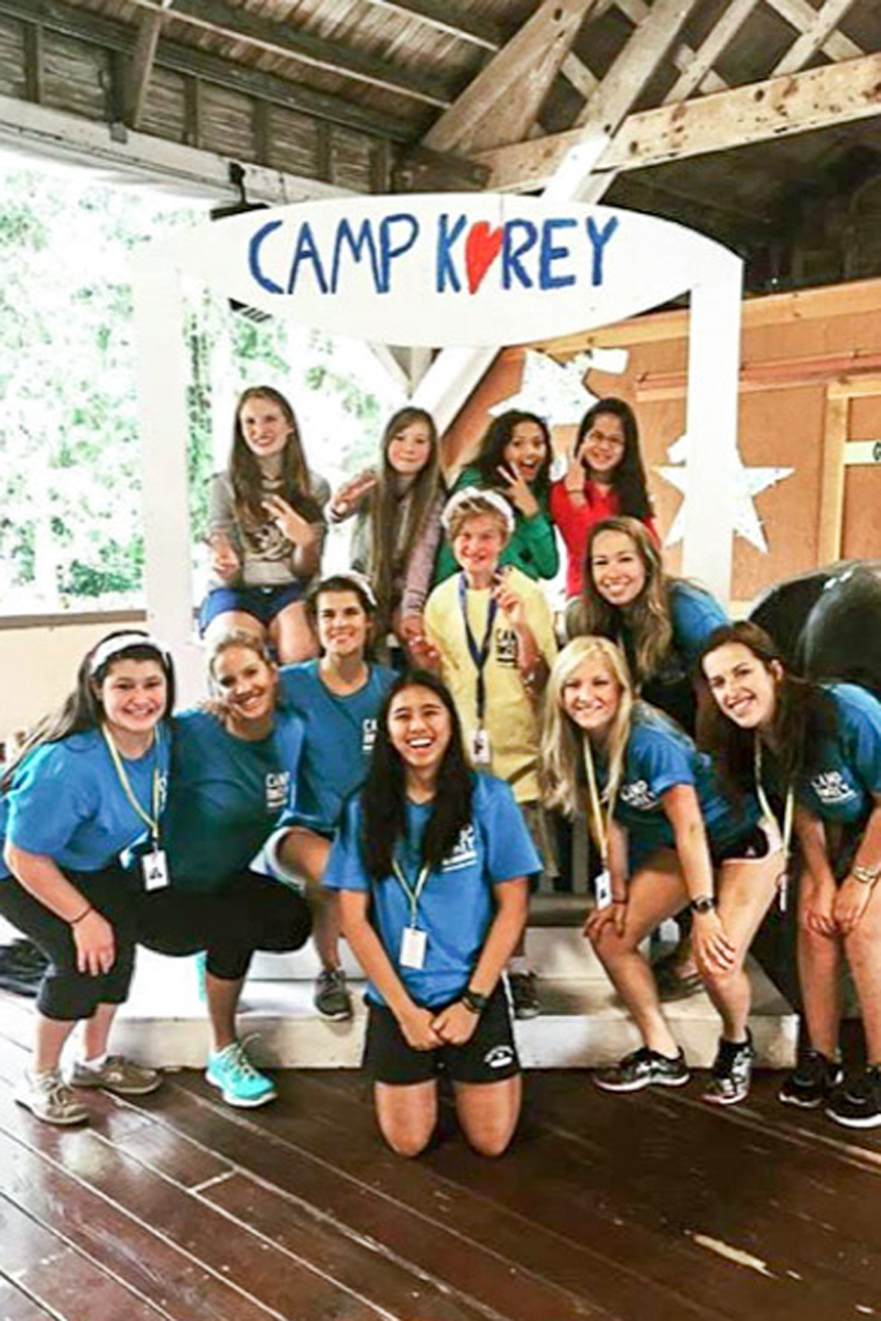 Emily with fellow Camp Korey staff and campers during the summer of 2015 MEDEX Northwest