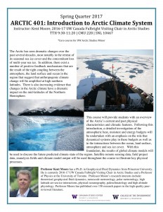 One time only – ARCTIC 401: Introduction to Arctic Climate System