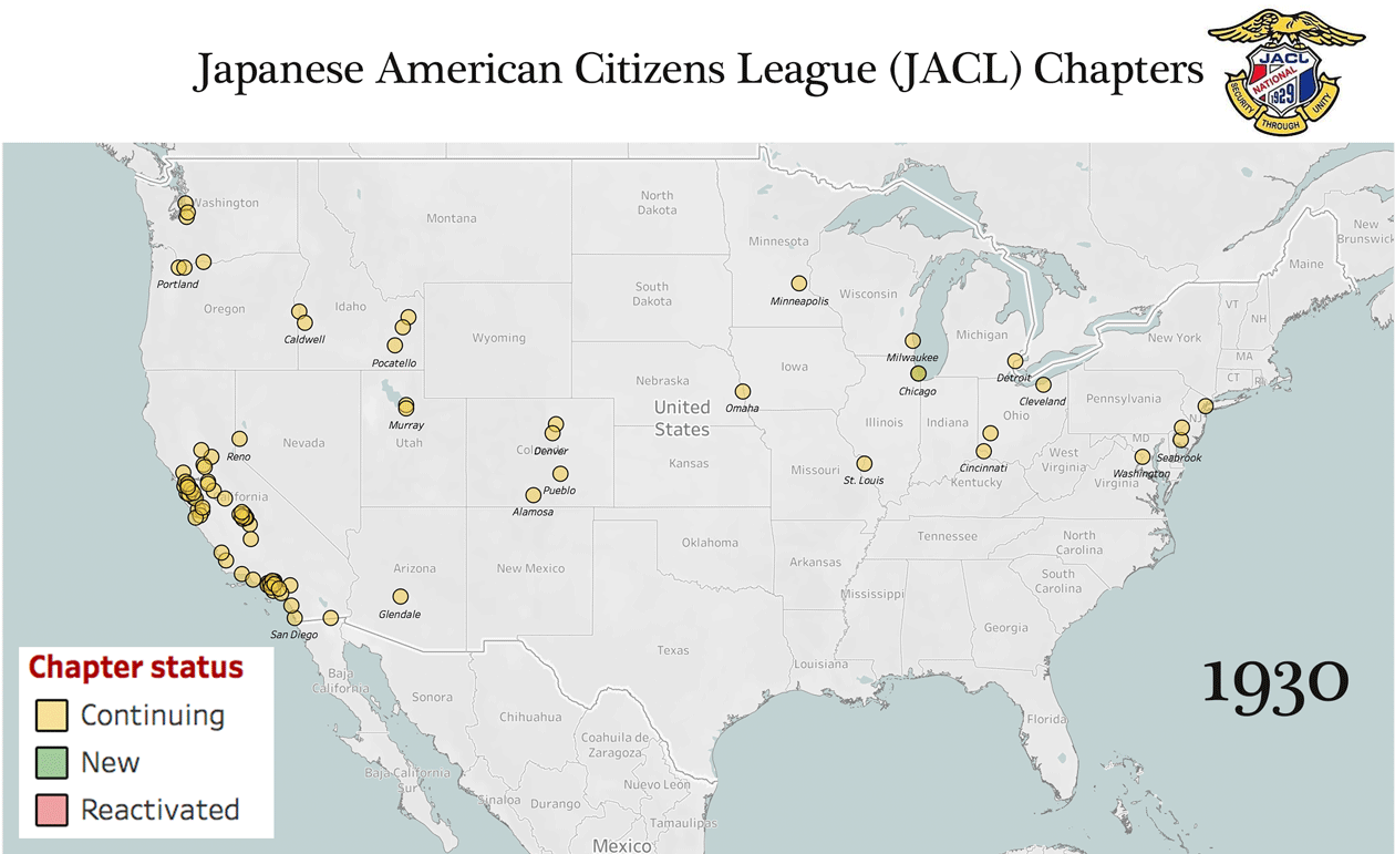 JACL History and Geography 1929-1970 - Mapping American Social Movements