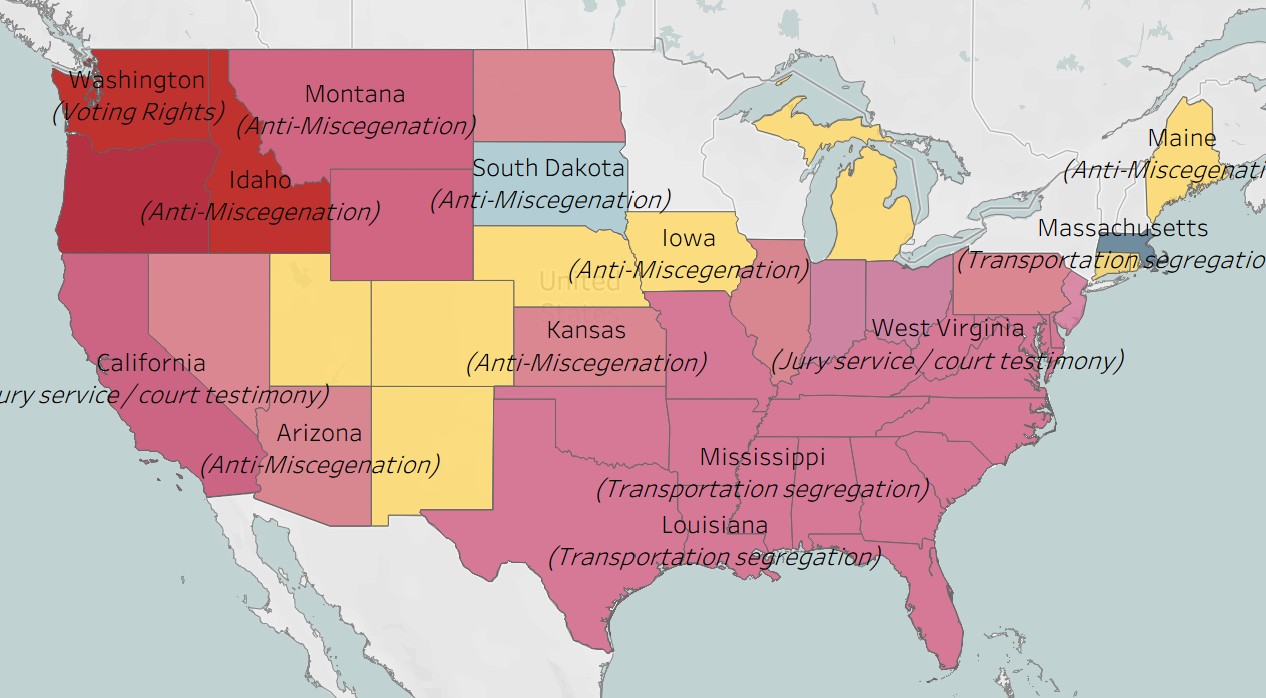 screenshot of Jim Crow law map