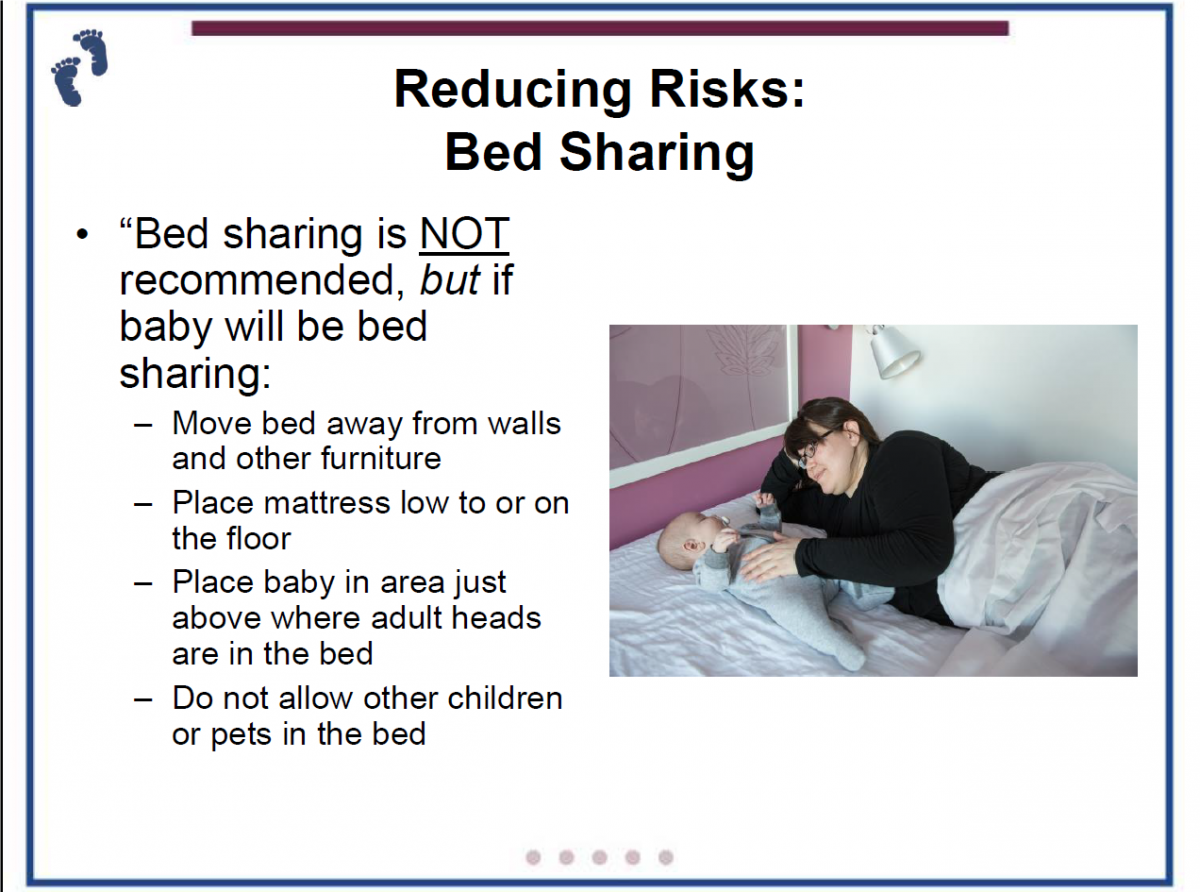 safe bed sharing with infant