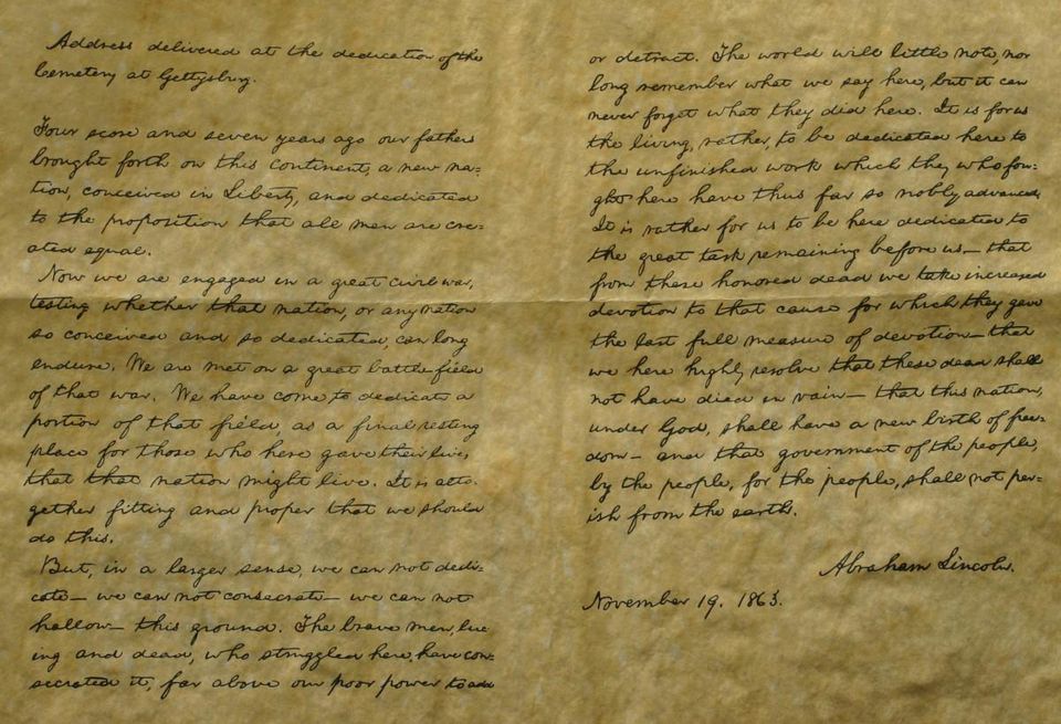 thesis of gettysburg address
