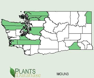 Washington County Distributional Map for Monotropa uniflora