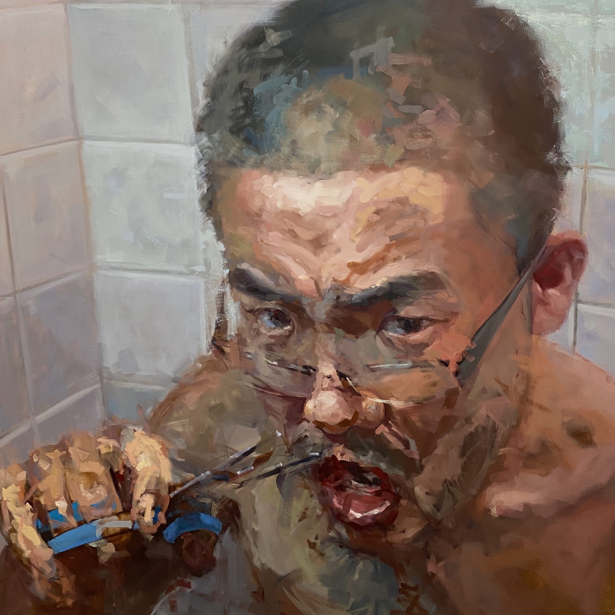 Shuo Yin. <em>Self-grooming I</em>. 2018-2019.