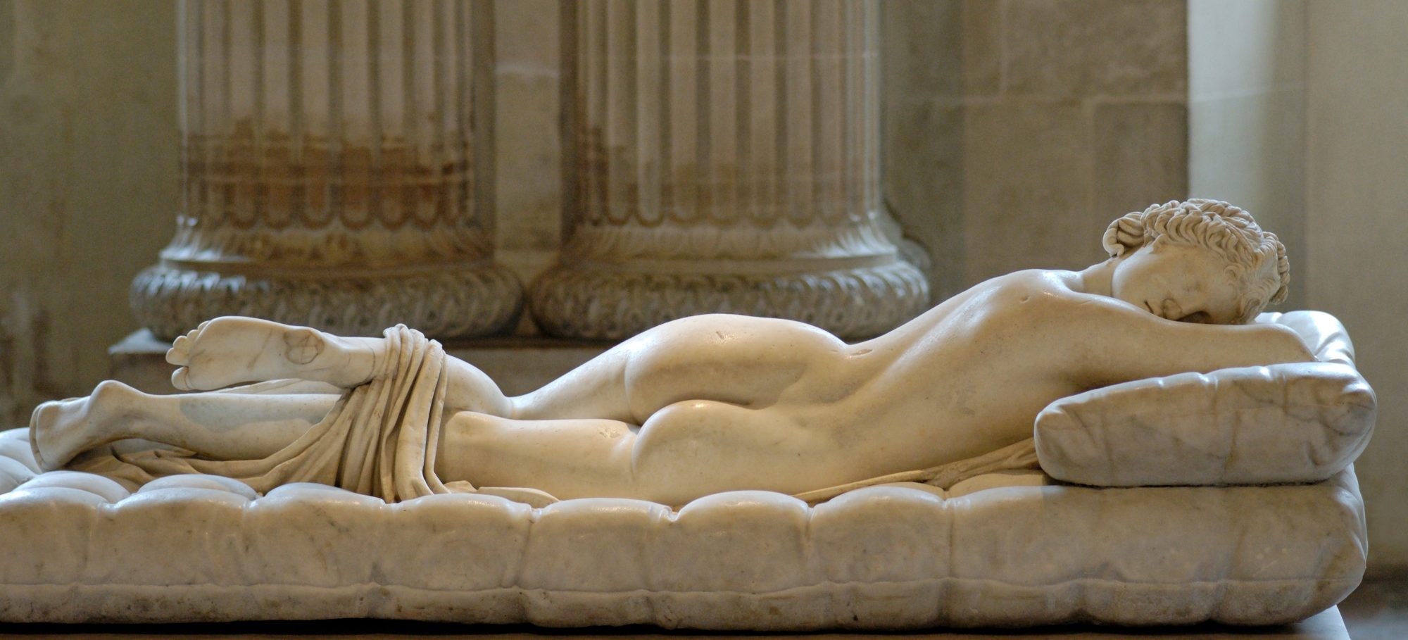 Unknown. <em>Sleeping Hermaphrodite</em>. 2nd Century CE. Gianlorenzo Bernini. Mattress/pillow. 1620.