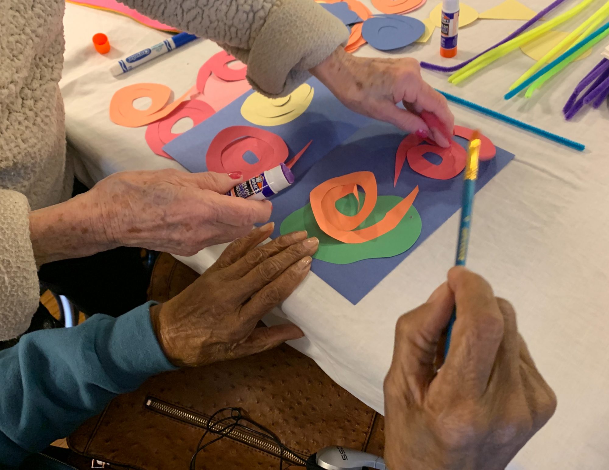 Cal Dobrzynski. In-person art-making workshop, 10 participants, Kline Galland, February 2020.