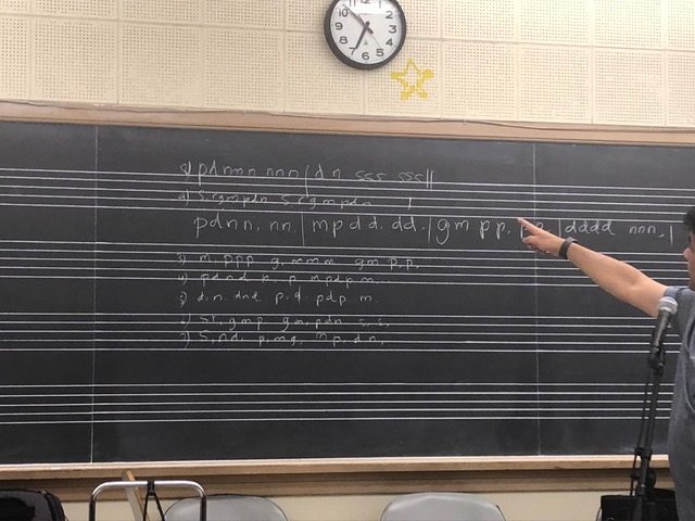Instruction in Carnatic music, 2019. Photo: Emma McIntosh.
