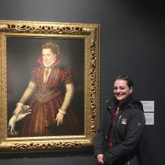 Lane Eagles with Lavinia Fontana's Portrait of a Noblewoman