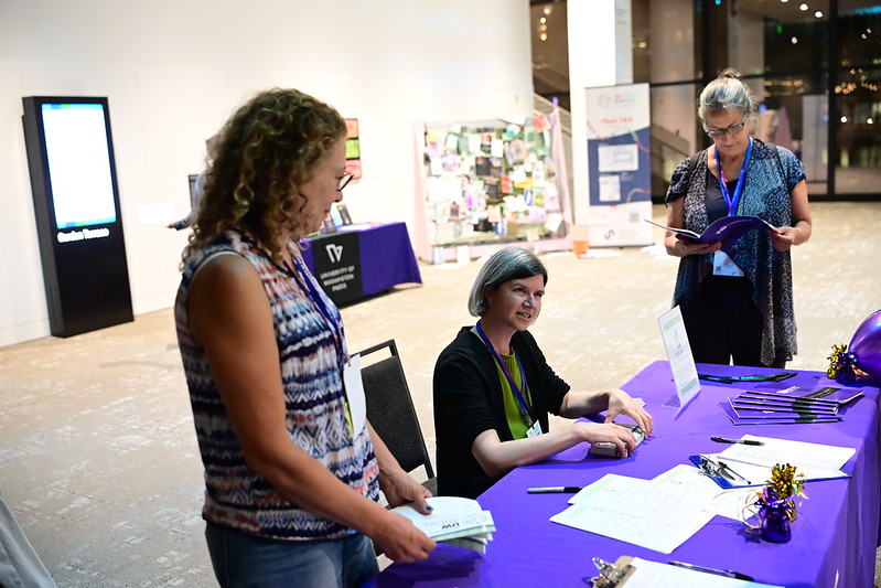 LIsa Hoffman, Shannon Cram at Welcome Table.