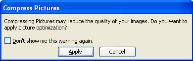Compress Pictures Warning