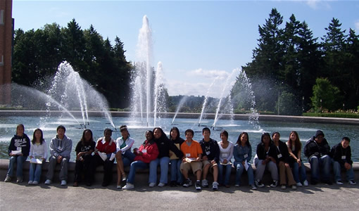 UB 2006 Students by the Drumheller Fountain