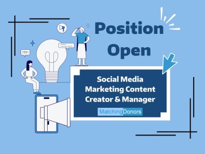Social Media Marketing Content Creator & Manager Needed for MatchingDonors.com