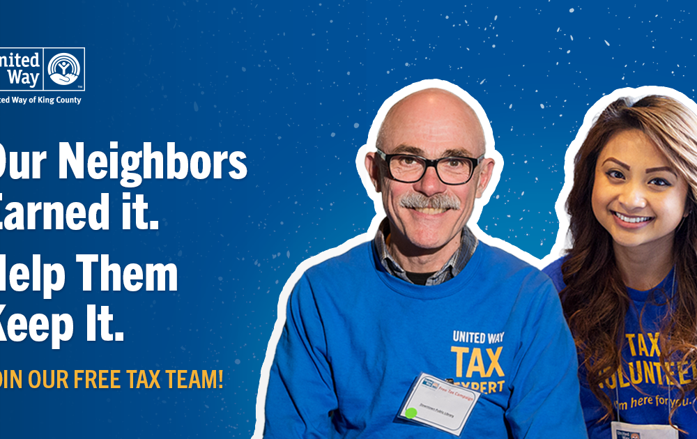 United Way of King County Free Tax Volunteer (Jan 21-April 19) (In-Person) (Seattle)