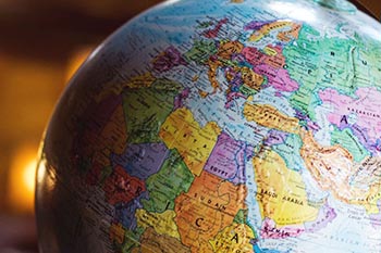 Photo of a globe