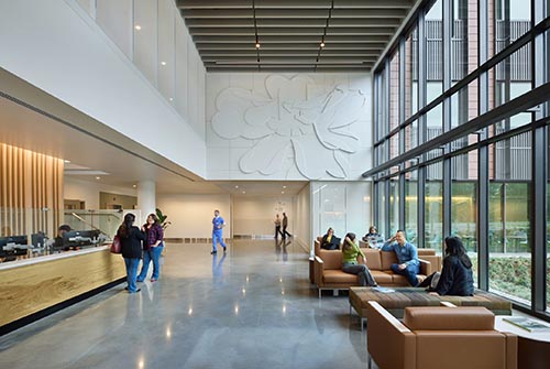 internal view of the lobby of the new CBHL building