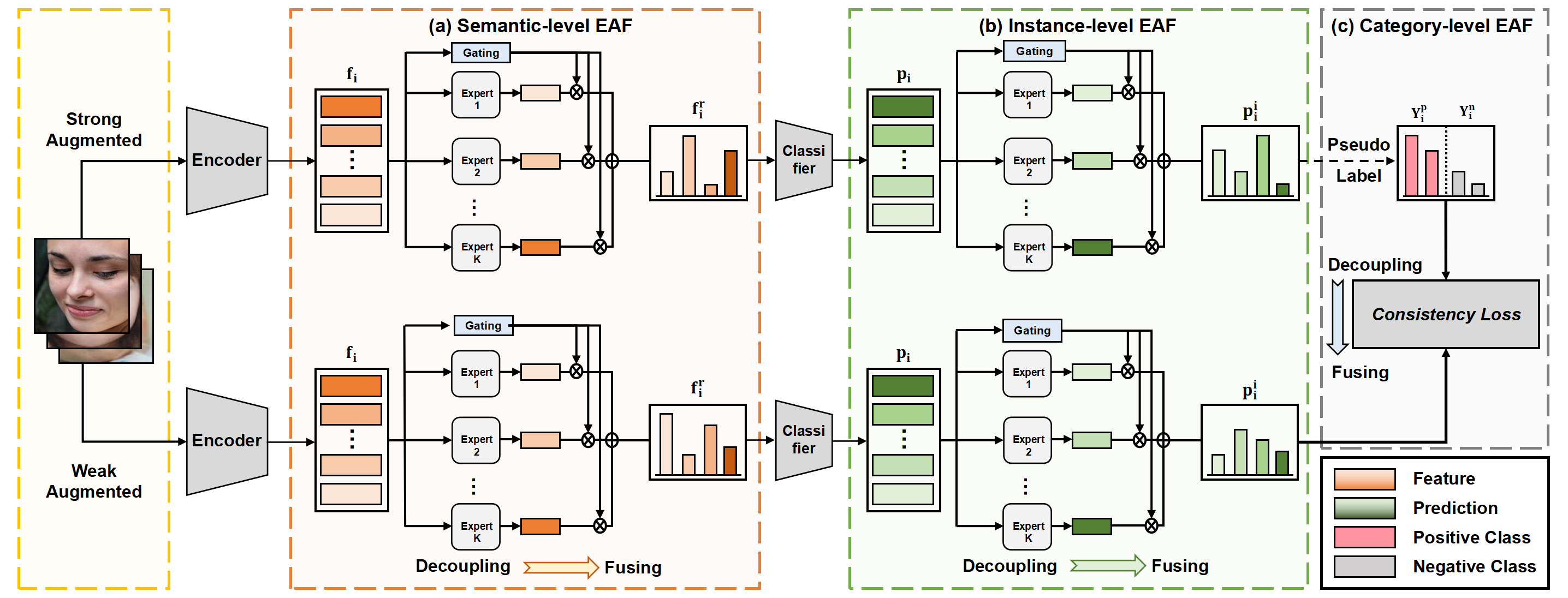 LEAF semi-supervised facial expression recognition overview