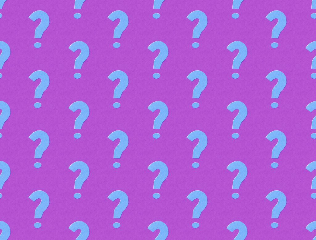 Graphic of question marks