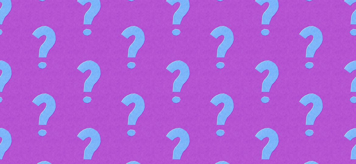 Graphic of question marks