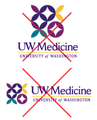 Primary logo shouldn’t be positioned or attached to the final artwork. 