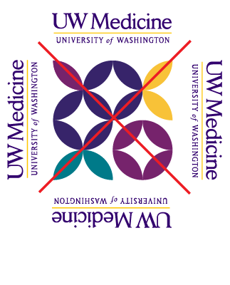 Primary logo shouldn’t be positioned above, below or next to the final artwork. 