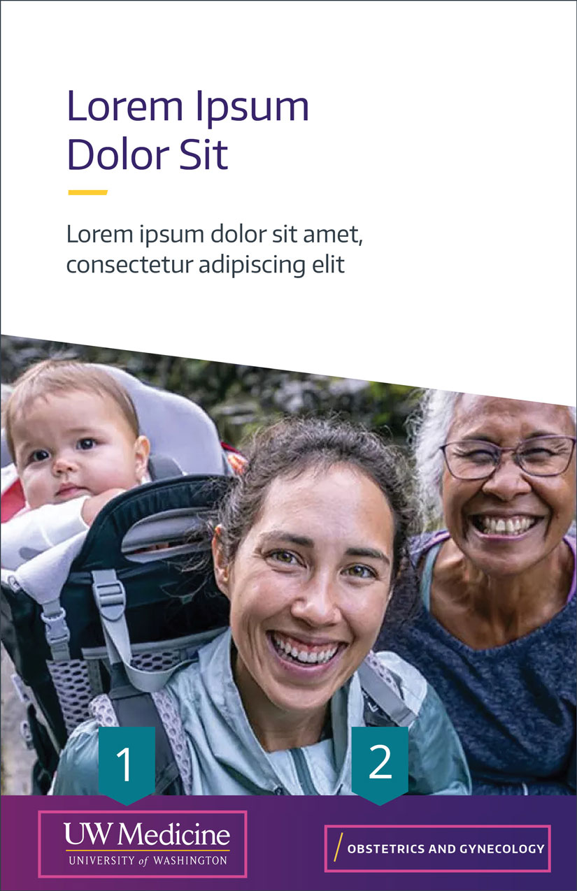 Image of a brochure using remote treatment with the primary logo and the service line name