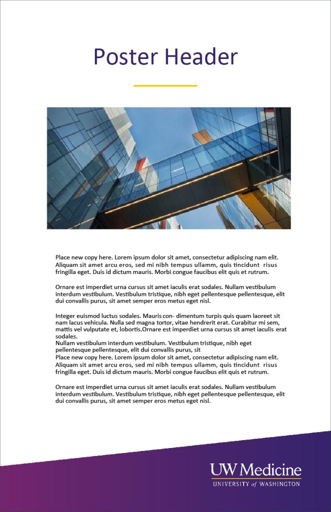 Image of Microsoft Word template for a Tabloid-sized Poster