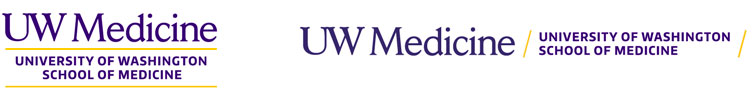 Image of the UW School of Medicine entity logo in vertical and horizontal