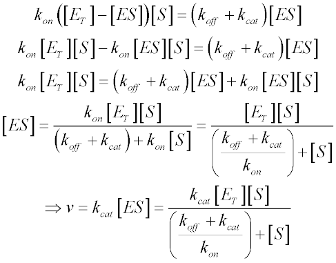 enzyme substrate complex equation